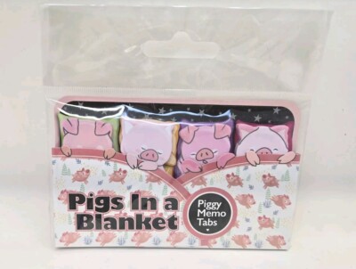 Streamline Here Piggy Piggy Pigs In A Blanket Piggy Sticky Memo Tabs 100 pk NEW!
