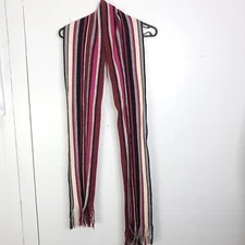 Smartwool Scarf Colorful Thin Skinny Fringe Trim Basic Wool Warm Winter