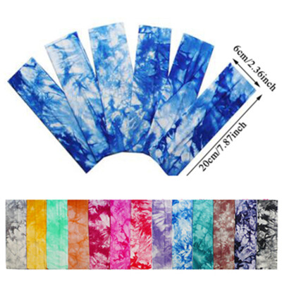 Tie-Dye Sweat Cotton Stretchy Stirnband Diy Sport Yoga Elastische Haarbände   
