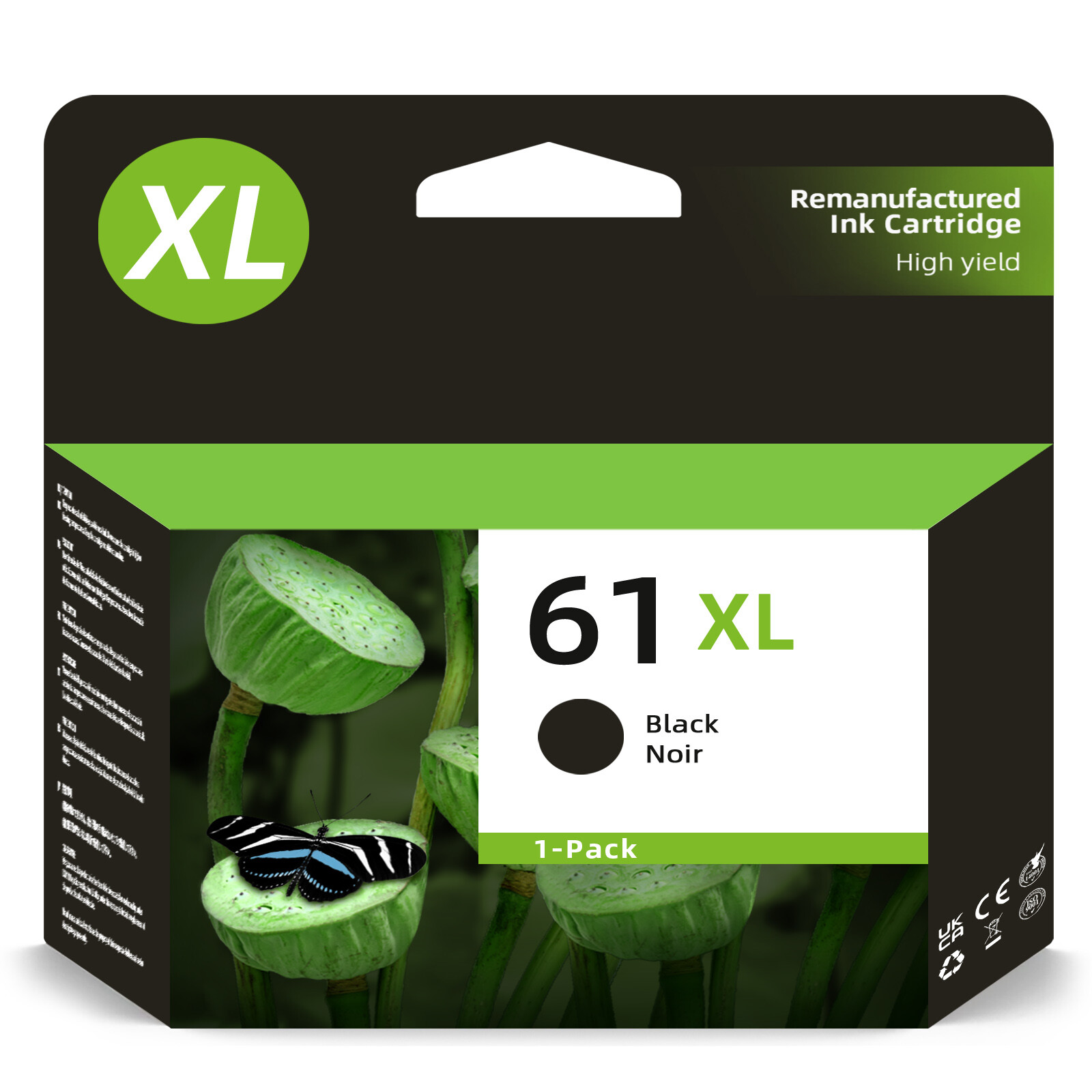 Remanufactured 61XL Black & Color Ink Cartridges 2-Pack For HP Envy 5535, 5530, 4500 Series