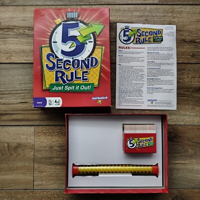 Five 5 Second Rule Just Spit it Out Family Fun Party Trivia Questions Board Game