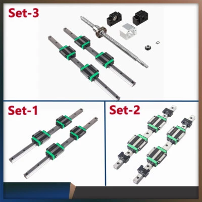 HGR20 Linearführung Führungsschiene Rail HGW20CC Set/Block begrenzen/SFU1605 Set