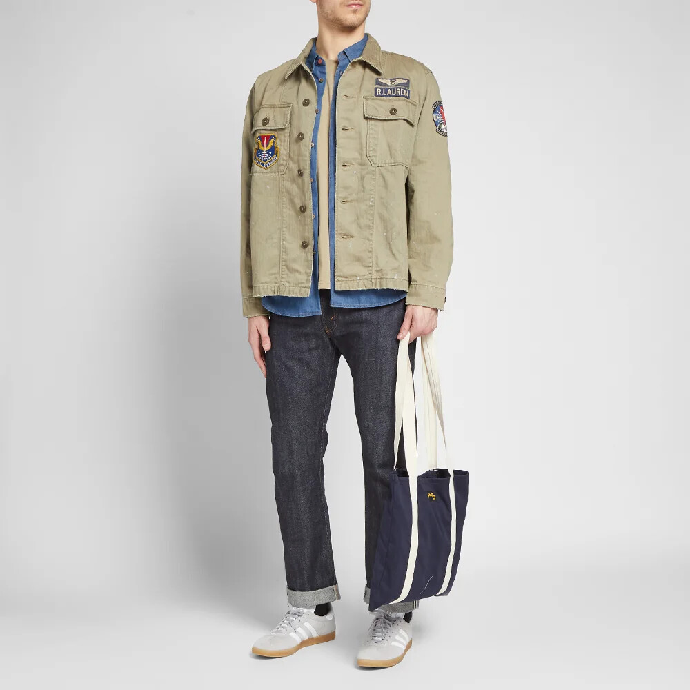 Polo Ralph Lauren Men's Distressed Military Patch Jacket