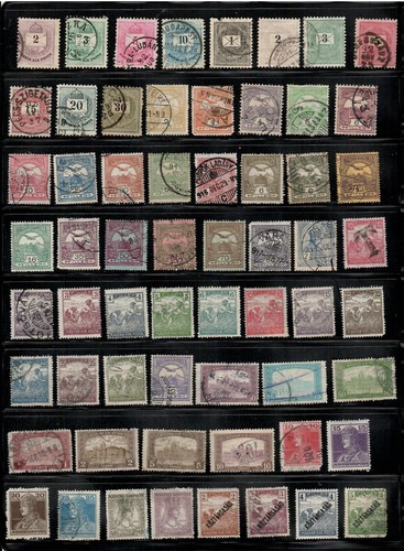 Nice large lot (6 scans ) mh/ used Hungary 1800's-1930's,-inc BOB -nice cancels
