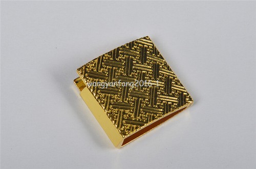 Golden Sword Blade Collar Exquisite Pattern Habaki For Japanese Katana Wakizashi - Picture 4 of 7