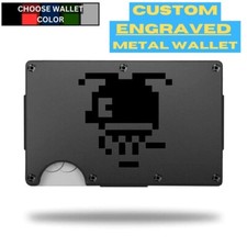 Custom TAMAGOTCHI PIXEL SPRITE Laser Engraved Wallet - Pick A Wallet Color