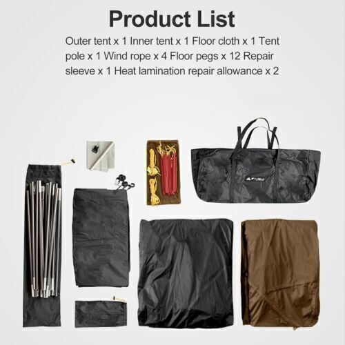 3F UL Gear Taiji 2 person Ultralight Professional Backpacking Tent (3/4 Season) - Picture 9 of 12