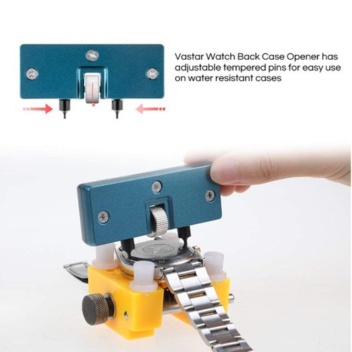 Watch Back Case Cover Remover Opener Wrench Repair Kit Removal Watchmaker Tools - Picture 4 of 10