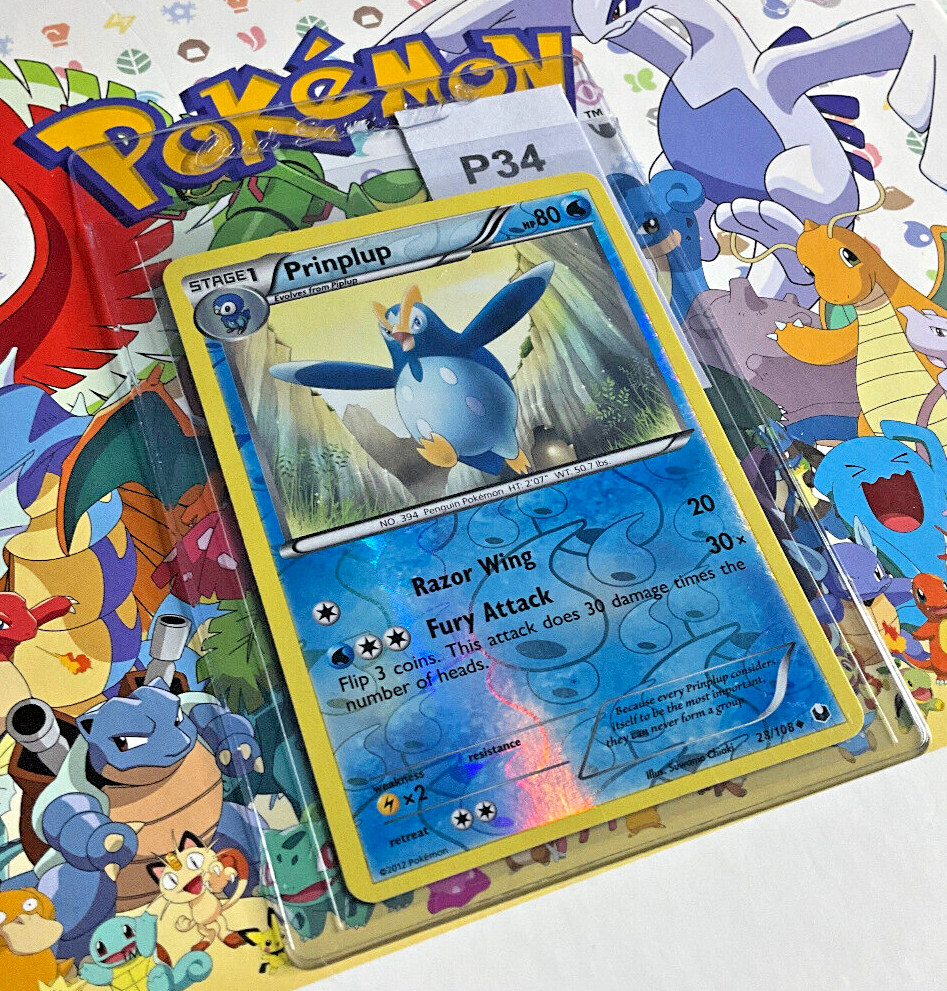 Prinplup 28/108 | Dark Explorers Reverse Holo Pokemon Card | NM/LP (P34)