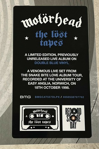 Motorhead - The Löst Tapes Vol.2 (RSD 2022) 2 LP Blue Vinyl - Picture 2 of 2