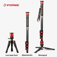 ifootage CB3 C180F-P Carbon Fiber Camera Tripod 180cm Video Monopod K5S Ballhead