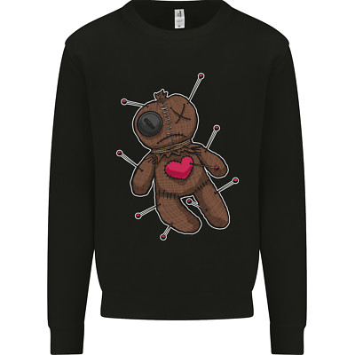 Voodoo Puppe Herz böse Geister dunkle Magie Halloween Kinder Sweatshirt Pullover