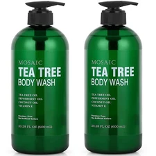 Tea Tree Body Wash with Vitamin E, 20.2 FL Oz Bottle (Pack of 2)