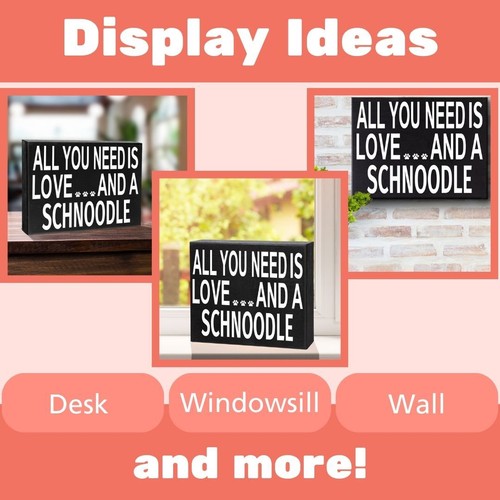 JennyGems Schnoodle Gift, Schnoodle Sign, All You Need Is Love and a Schnoodle - Picture 7 of 12