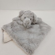 Elephant Lovey Kellytoy Baby Security Blanket Gray Thick Soft Plush Rattle 14  