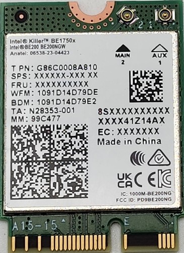 Intel AX200 AX201 AX211 AX210 Killer 6E 9560 BE200 Wi-Fi 7 (nie sprzedawany w partii) u - Zdjęcie 36 z 37