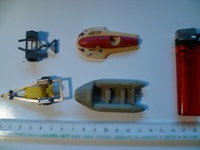 LOTTO 2 MOTOSCAFI 1 CARRELLO + 1 CARRELLO ROTTO VINTAGE USATI ANNI 70 MAJORETTE