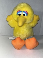 1983 Hasbro Softies Sesame Street Baby Big Bird 11" Plush Stuffed Vintage Toy