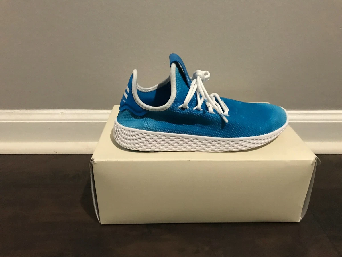 Adidas Originals Pharrell Williams Tennis HU (GS) Blue White CQ2300 Size 4.5