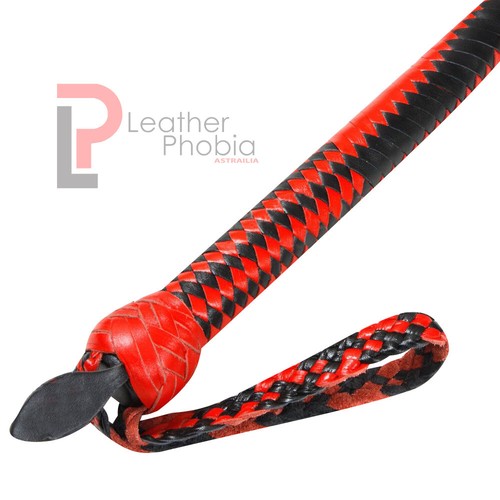 Bull Whip Cowhide Genuine Leather 4 Feet Long 12 Plaits Heavy duty Bullwhip - Picture 5 of 11