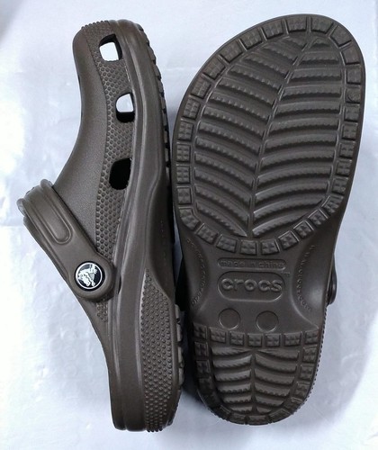 Crocs Classic Iconic Comfort Clog Sandals Men's | Chocolate Brown - Picture 132 of 151