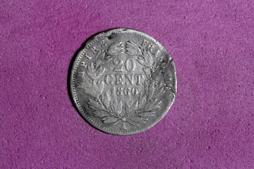 Silbermünze Frankreich 20 Centimes 1860 #M22388