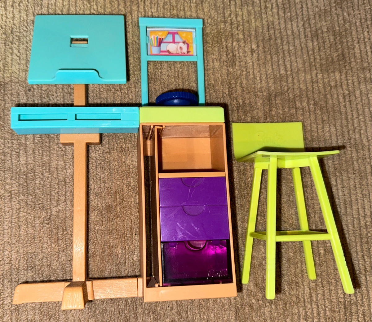 Barbie art on sale studio playset