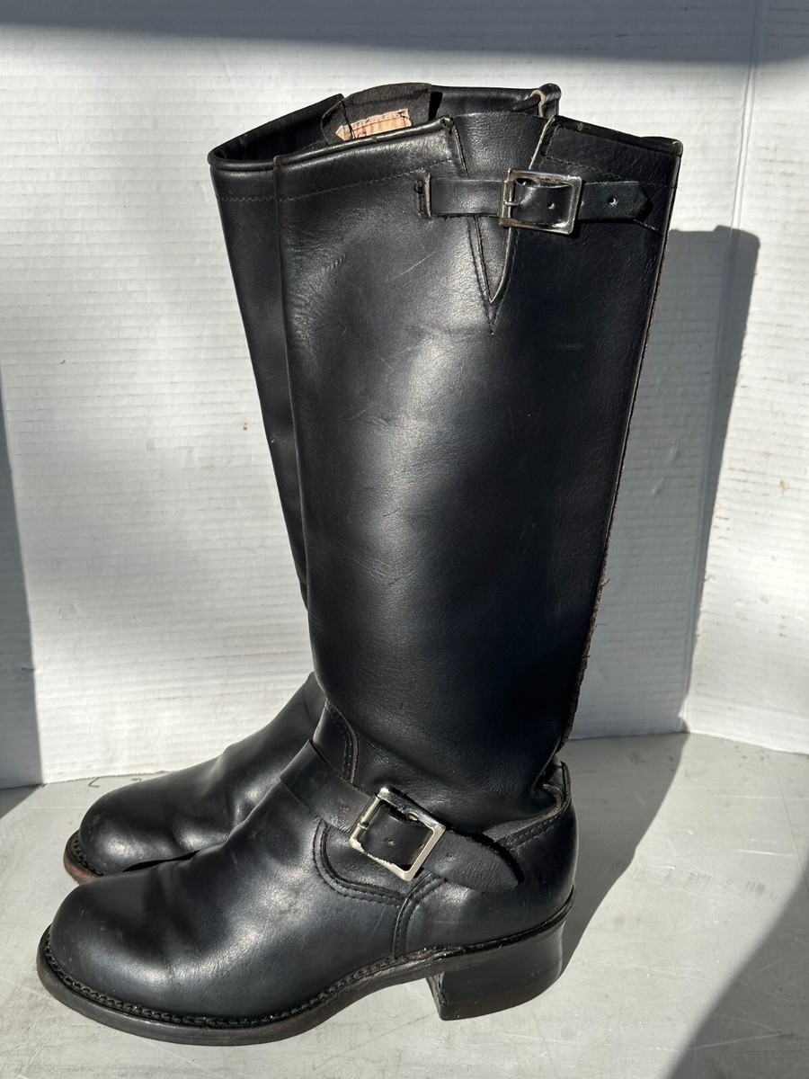 Motocycle Boots VTG 50's Sears 14.5” Tall Harness Engineer 8D