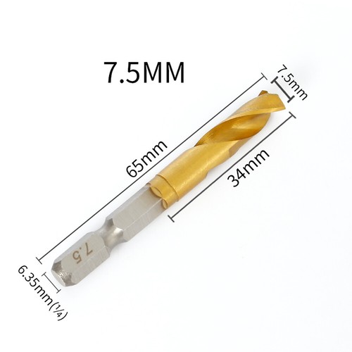 1.5mm-13mm HSS Steel Drill Bits For Metal Wood Stainless Steel 1/4" Hex Shank - Picture 25 of 36
