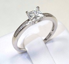 BRAND NEW Sterling Silver Princess Cut CZ Engagement Ring Size 5 6 7 8 9