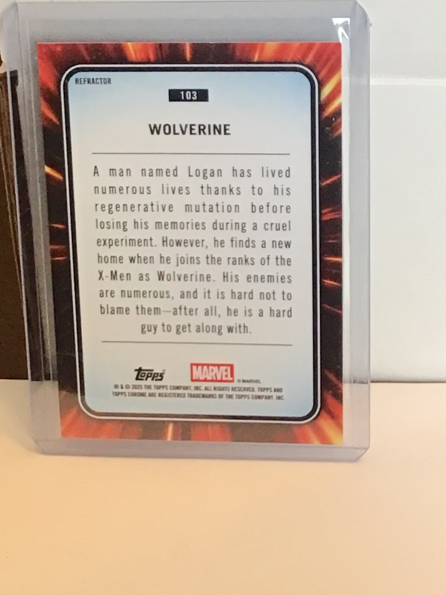 2025 Topps Chrome Marvel #103 Base Refractor Nice Wolverine | eBay