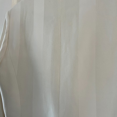 RARE Smythe tie waist white oversized tuxedo blazer black piping size 8 - Picture 3 of 17