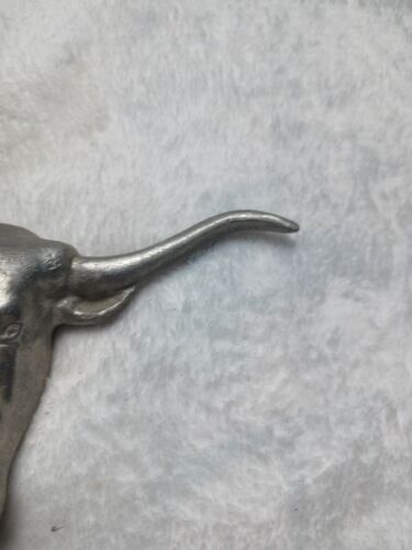 Vintage Wilton Hood Ornament Texas Bull Steer Longhorn Cow Emblem 9" - Picture 4 of 8