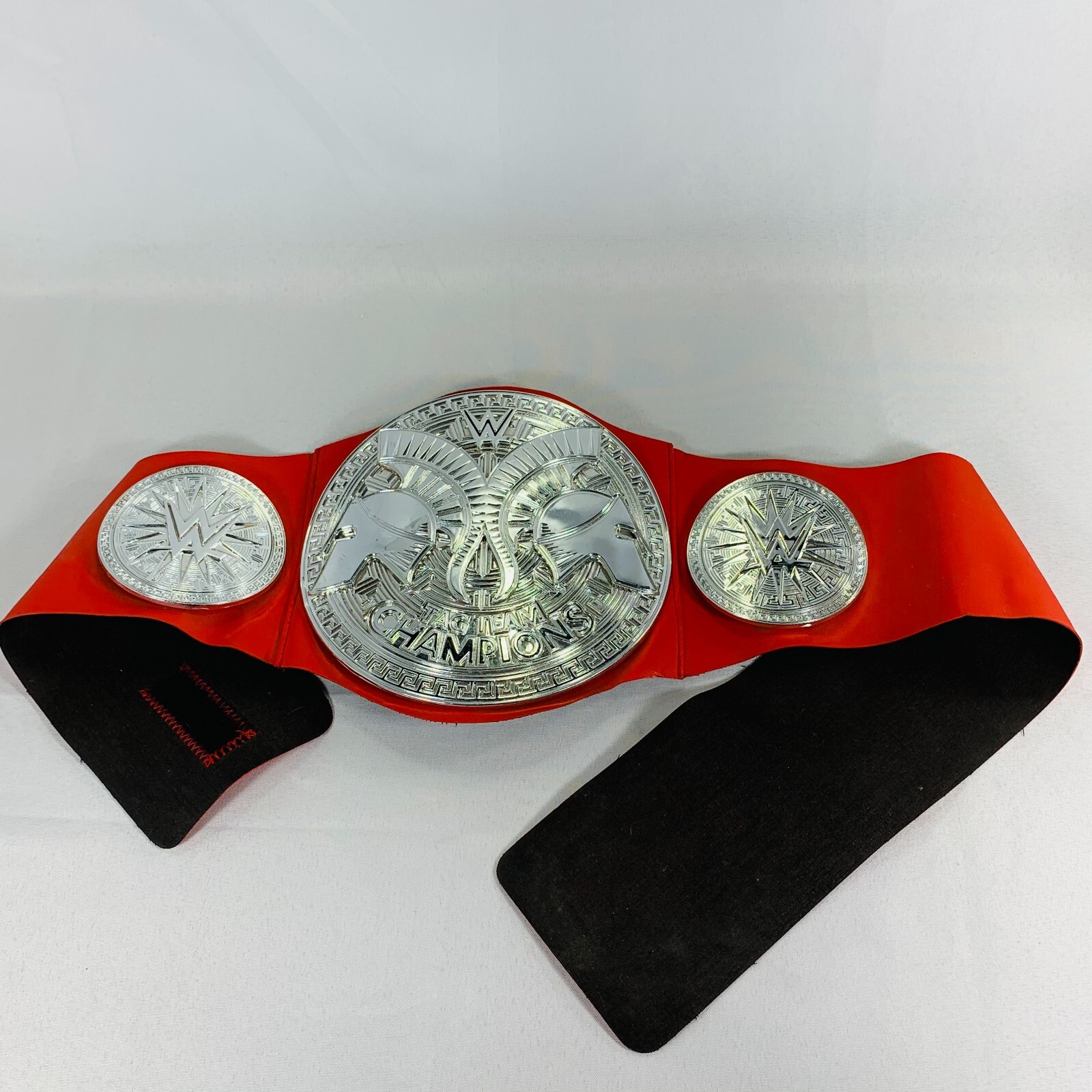 WWE Live Action Raw Tag Team Championship Belt Mattel 2014 Red Kids Collectable