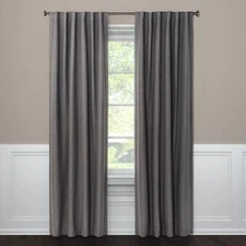 Threshold Aruba Charocal Gray Single Blackout Curtain Panel 50" x 84" Each NWOT