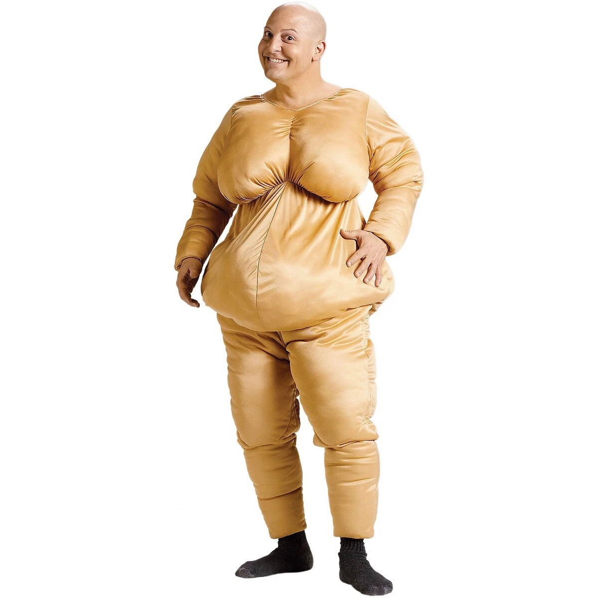 Fat Suit Costume Adult Funny Fatsuit Halloween Fancy Dress