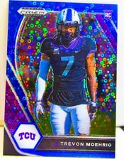 Trevon Moehrig RC 2021 Prizm Draft Picks Blue Disco Fast Break Rookie Card #146