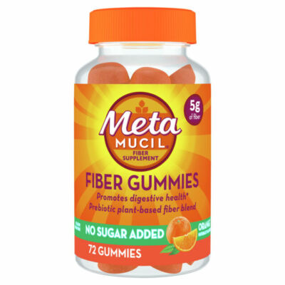 Metamucil Fiber Sugar-Free Orange Gummies Supplement - Pack of 72 Exp 7/26