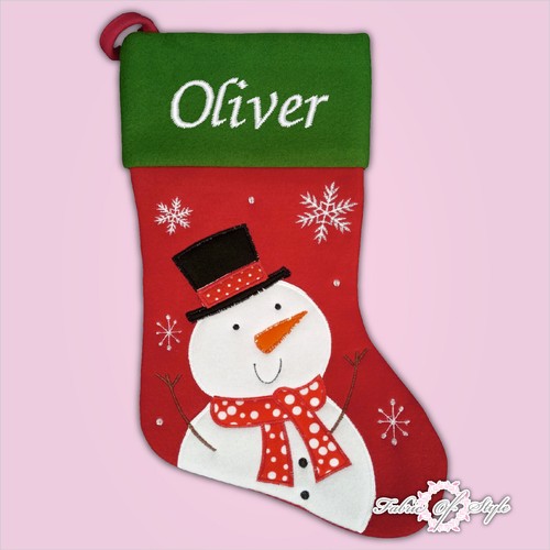 Personalised Christmas Stocking Luxury Embroidered Xmas Green Red 2022 - Picture 8 of 15
