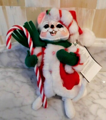 2008 Annalee MRS PEPPERMINT TWIST 6/" Mouse w Christmas Present Gift NEW w Tag