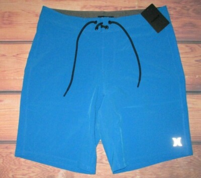 MENS HURLEY PACIFIC BLUE 4-WAY STRETCH SWIM BOARD SHORTS SIZE 32