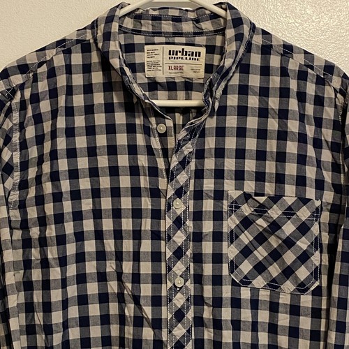 Camisa a Cuadros Urban Pipeline Para Hombre Talla X-GRANDE Bolsillo Con Botones Manga Larga - Imagen 6 de 10