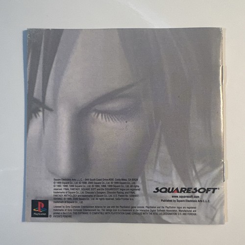 Final Fantasy VIII 8 (PS1, 1999) Black Label Complete CIB Manual - Picture 12 of 12