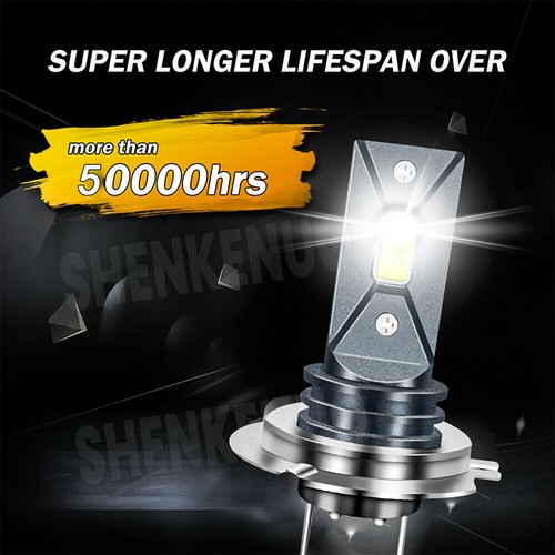 2x H7 6000K LED Headlight Kit High Low Beam Bulbs 3300000LM White Super Bright - Imagen 5 de 16
