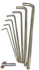 BONDHUS Allen Key Ball End Hex Long BriteGuard Finish Metric & Imperial Sizes