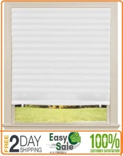 Paper Window Blinds Black Out Pleated 36 x 72 Inch Sun Shade Pull Down 6-Packs