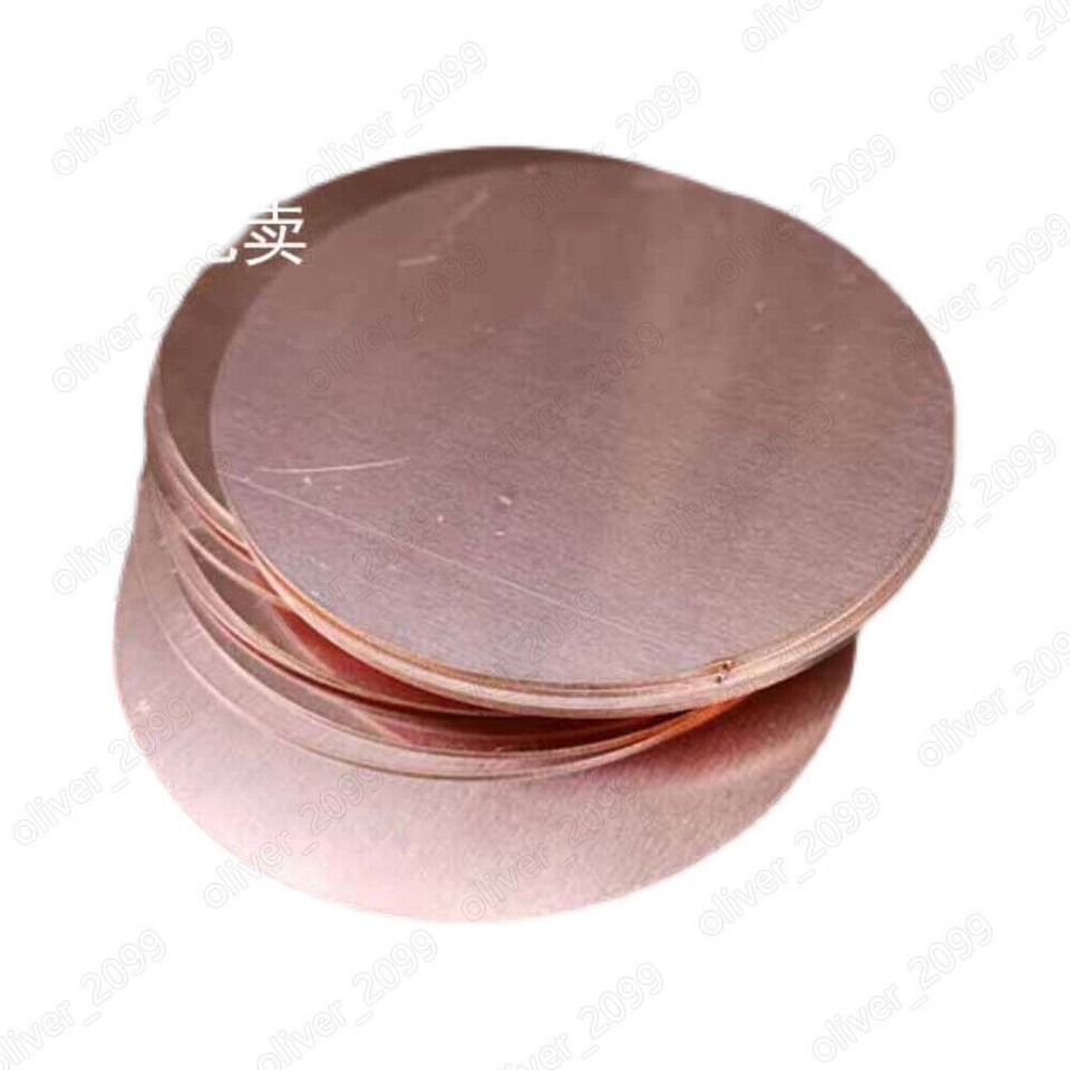 OLYCRAFT Pack Of 5 Round Brass Sheet 6 Cm Diameter Rose Gold Brass - View #3