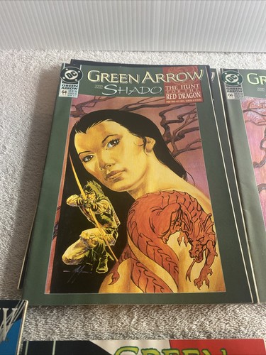 Lot Run Of 10 Green Arrow DC Comic Book #60-#69 1992 Shado Hunt For Red Dragon - Picture 10 of 21