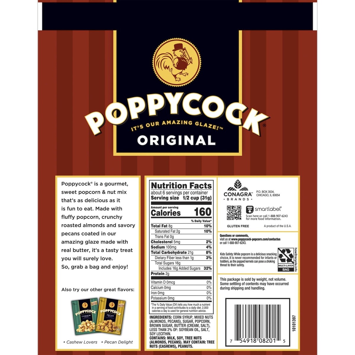 Orville Redenbacher's Poppycock Original Popcorn Almonds & Pecans