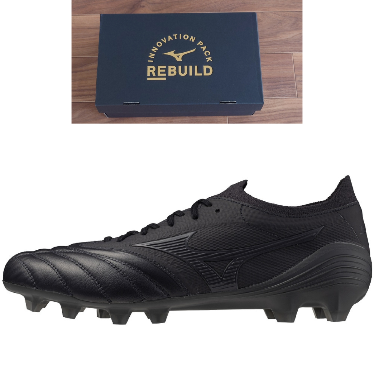 Mizuno Morelia NEO ブラックスパイク Mizuno Morelia Neo IV Beta FG - Unlimited Black/Silver (Made